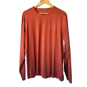 Lululemon Metal Vent T-Shirt Orange Mens L Blank Gorpcore Long Sleeve Base Layer